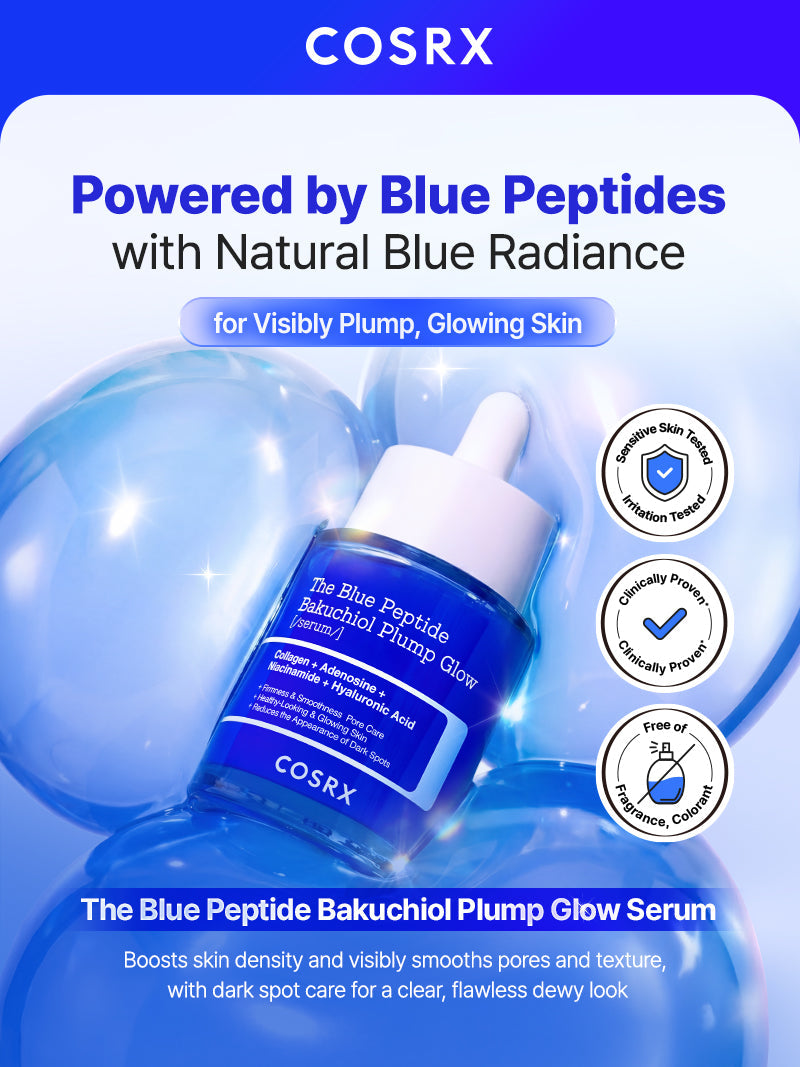 COSRX The Blue Peptide Bakuchiol Plump Glow Serum